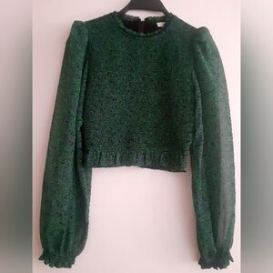 Wilfred/Aritzia Green Long Sleeve Blouse